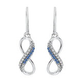 Sterling Silver~Blue and White Diamond