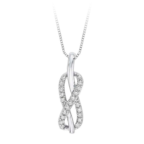 KATARINA Diamond Infinity Pendant Necklace (1/6 cttw JK, I1/I2)