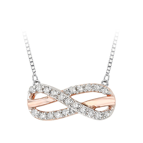 KATARINA Diamond Infinity Pendant Necklace (1/5 cttw)