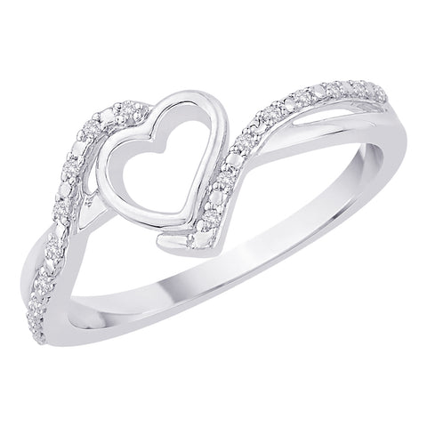KATARINA Diamond Heart Ring (1/20 cttw, IJ-SI)
