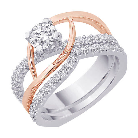 KATARINA Diamond Bridal Engagement Set (1 cttw)