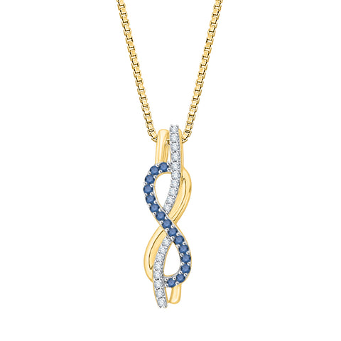 KATARINA Infinity Diamond Pendant Necklace (1/5 cttw, JK, SI2/I1)