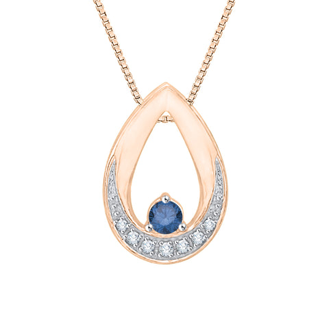 KATARINA Center Diamond Fashion Pendant Necklace (1/8 cttw GH, I2/I3)