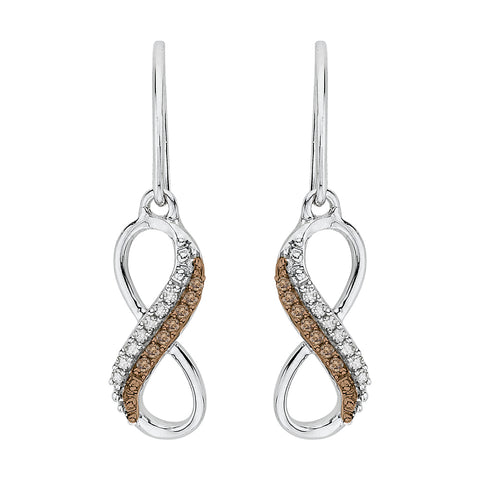 KATARINA Diamond Infinity Dangle Earrings (1/10 cttw GH, I2/I3)