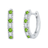 10K White Gold~Peridot