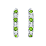 10K White Gold~Peridot