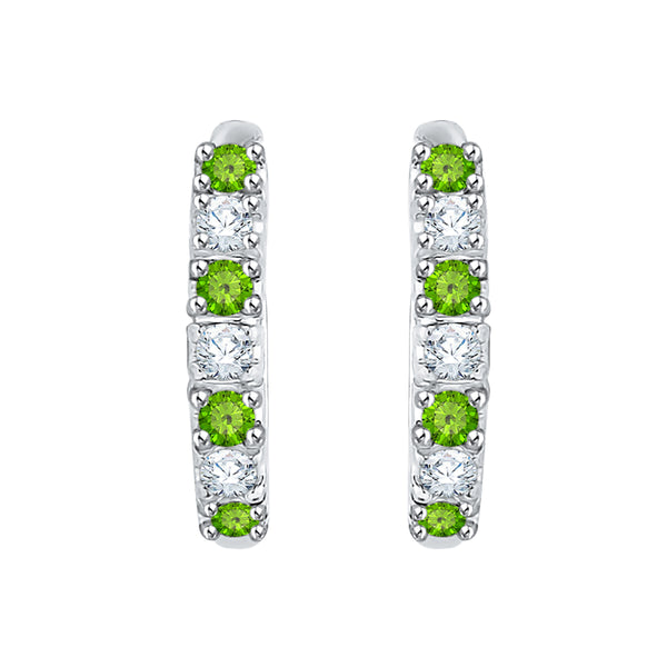 10K White Gold~Peridot