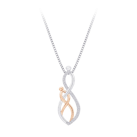 KATARINA Diamond Infinity Pendant Necklace (1/10 cttw)