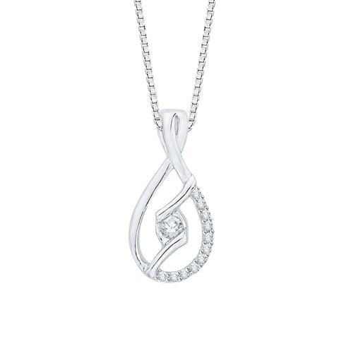 KATARINA Diamond Fashion Pendant Necklace (1/10 cttw GH, I2/I3)