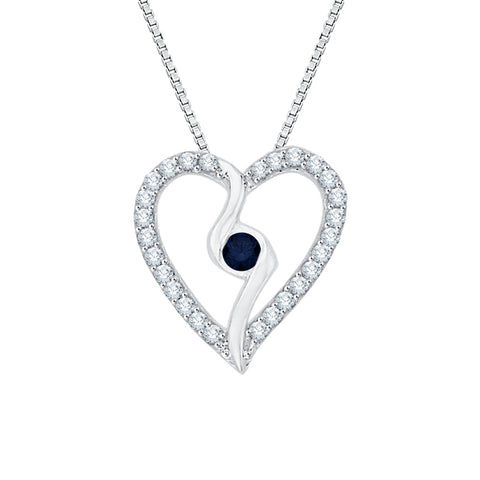 KATARINA Diamond Heart Pendant Necklace (1/6 cttw JK, SI2/I1)