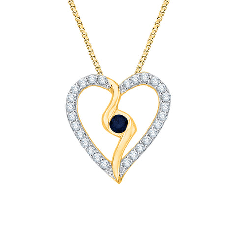 KATARINA Diamond Heart Pendant Necklace (1/6 cttw JK, SI2/I1)