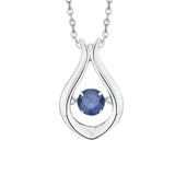 14K White Gold~Blue Diamond, 10K White Gold~Blue Diamond, Sterling Silver~Blue Diamond