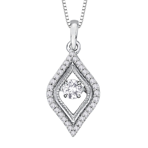 KATARINA 1/3 cttw Diamond Fashion Pendant Necklace GH-I2-I3