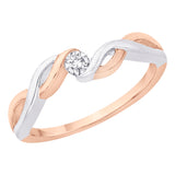 10K White and Rose Gold