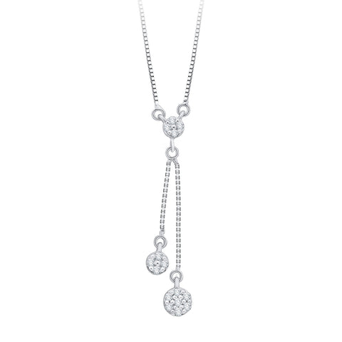 KATARINA 1/6 cttw Diamond Fashion Pendant Necklace IJ, SI2-I1