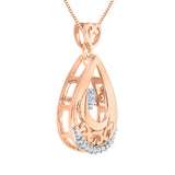 10K Rose Gold~White Diamond