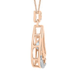 10K Rose Gold~White Diamond