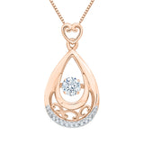 10K Rose Gold~White Diamond