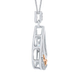 10K White and Rose Gold~White Diamond