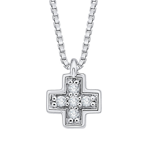 KATARINA Diamond Accent Cross Pendant Necklace