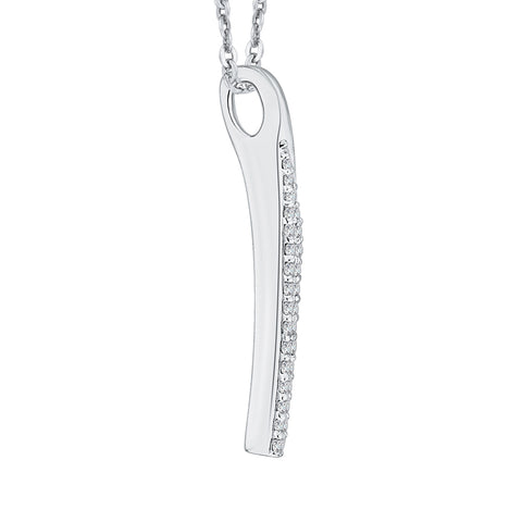 KATARINA Diamond Bar Fashion Pendant Necklace (1/4 cttw)