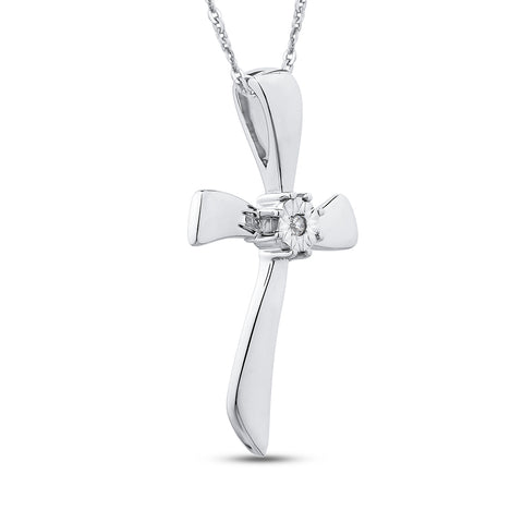 KATARINA Diamond Accent Cross Pendant Necklace