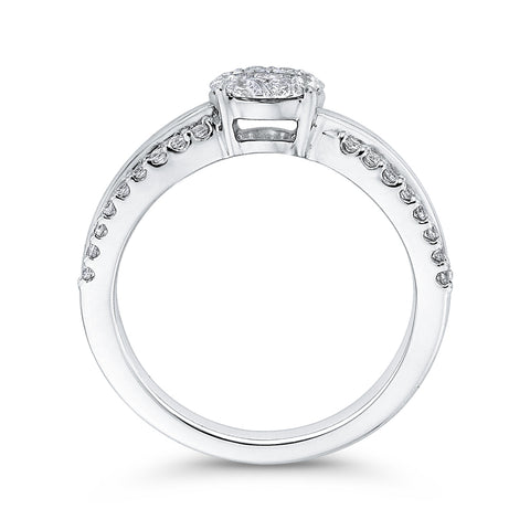 KATARINA 5/8 cttw Prong set Diamond Halo Engagement Ring