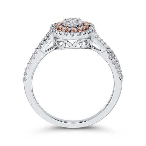 KATARINA 1/2 cttw Diamond Halo Engagement Ring