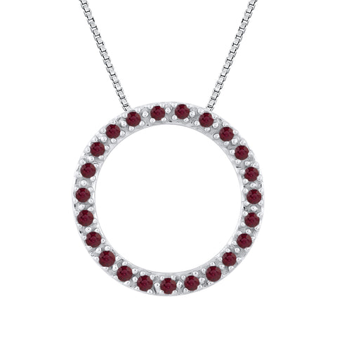 KATARINA Diamond Circle Pendant Necklace (1/5 cttw)