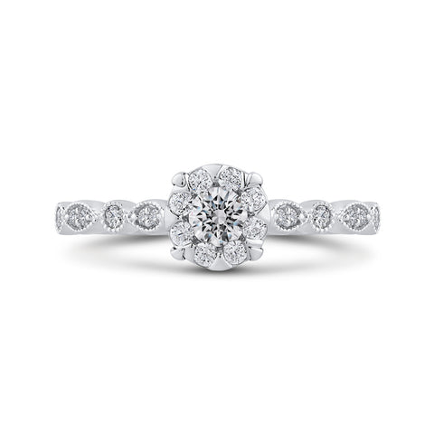 KATARINA 3/8 cttw Diamond Halo Engagement Ring