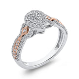 10K White and Rose Gold~IJ | I1/I2