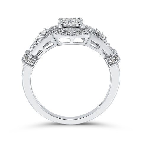 KATARINA 1/2 cttw Diamond Halo Engagement Ring