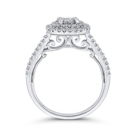 KATARINA 5/8 cttw Diamond Cluster Halo Engagement Ring