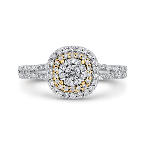 KATARINA 5/8 cttw Diamond Cluster Engagement Ring