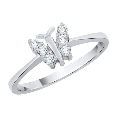 KATARINA Diamond Butterfly Fashion Ring (1/6 cttw)