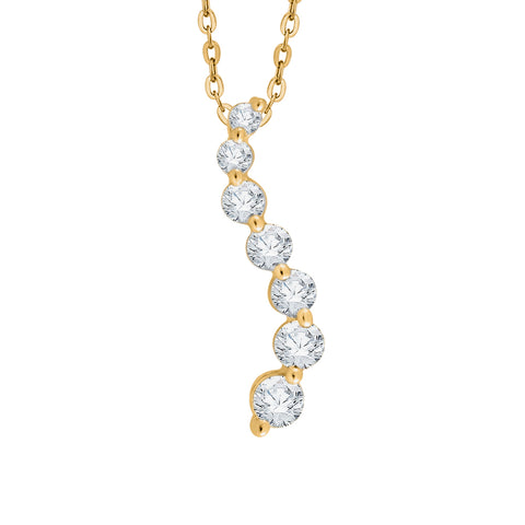 KATARINA Graduated Diamond Journey Pendant Necklace (1 cttw)
