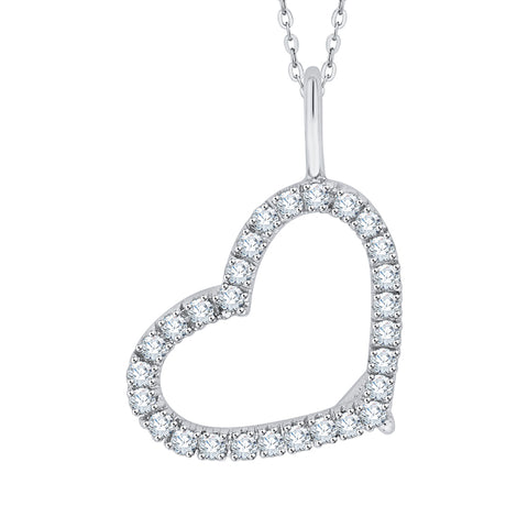 KATARINA Diamond Heart Pendant Necklace (1/4 cttw)
