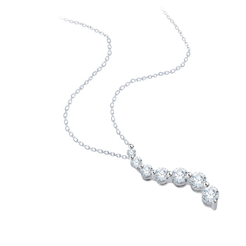 KATARINA Graduated Diamond Journey Pendant Necklace (3/4 cttw)