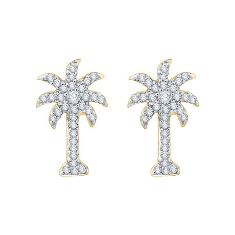 KATARINA Diamond Palm Tree Earrings (1/5 cttw)