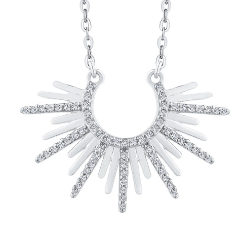 KATARINA Diamond Horseshoe Pendant Necklace (1/4 cttw)