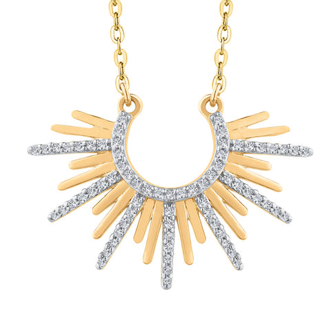 KATARINA Diamond Horseshoe Pendant Necklace (1/4 cttw)