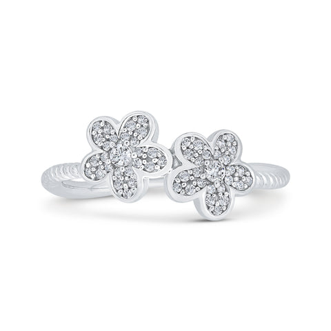KATARINA 1/5 cttw Diamond Floral Ring
