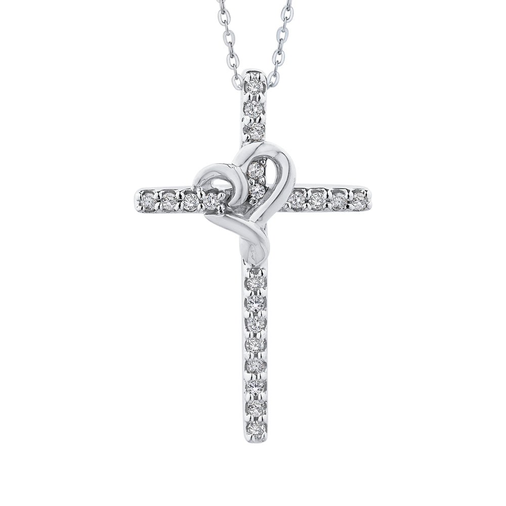 Custom 4 Birthstone Cross Heart Necklace | Eve's Addiction