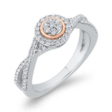 10K White and Rose Gold~IJ | I1/I2