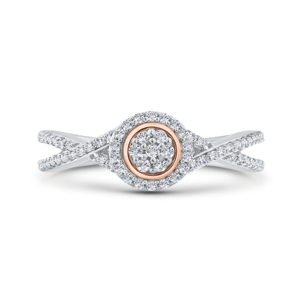 10K White and Rose Gold~IJ | I1/I2