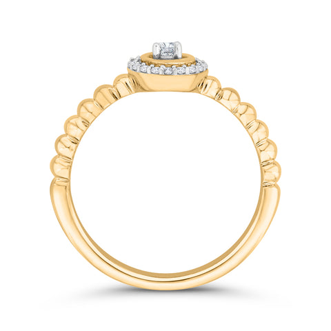 KATARINA 1/10 cttw Diamond Halo Engagement Ring