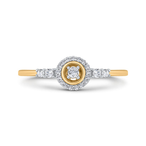 KATARINA 1/6 cttw Diamond Halo Engagement Ring