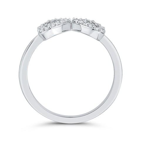 KATARINA 1/6 cttw Diamond Double Heart Promise Ring