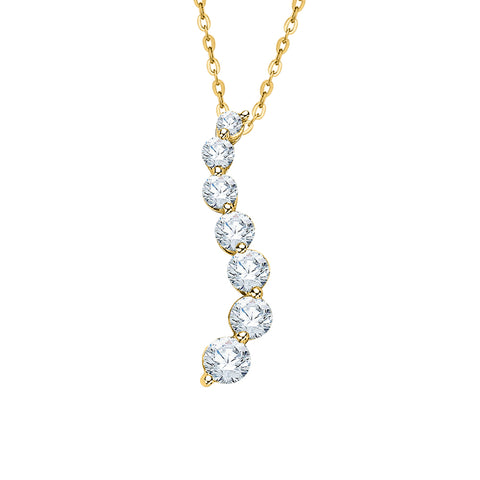 KATARINA Graduated Diamond Journey Pendant Necklace (1/4 cttw)
