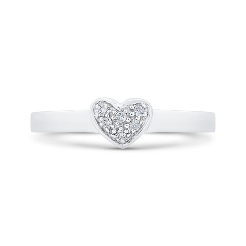 KATARINA Cluster Diamond Heart Promise Ring (1/20 cttw)